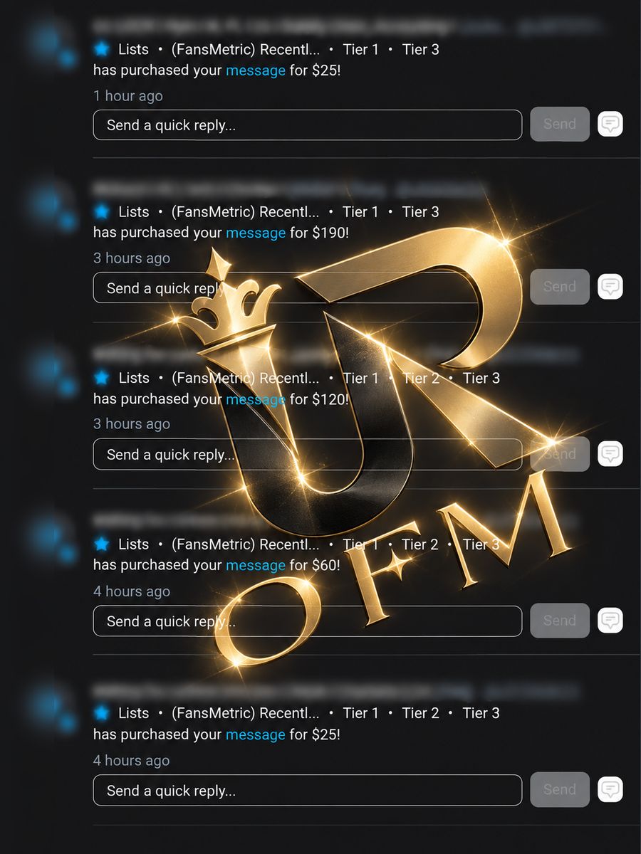 Earnings screenshot from a UR OFM creator