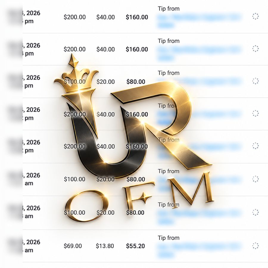 Earnings screenshot from a UR OFM creator