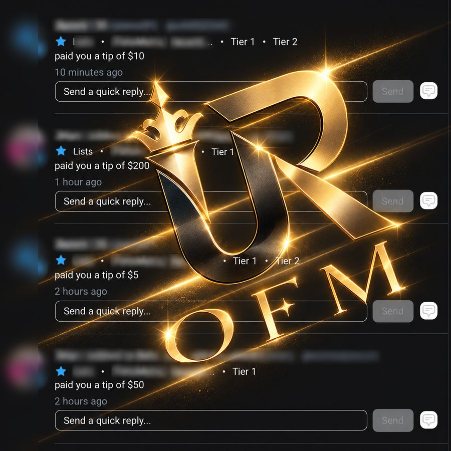 Earnings screenshot from a UR OFM creator