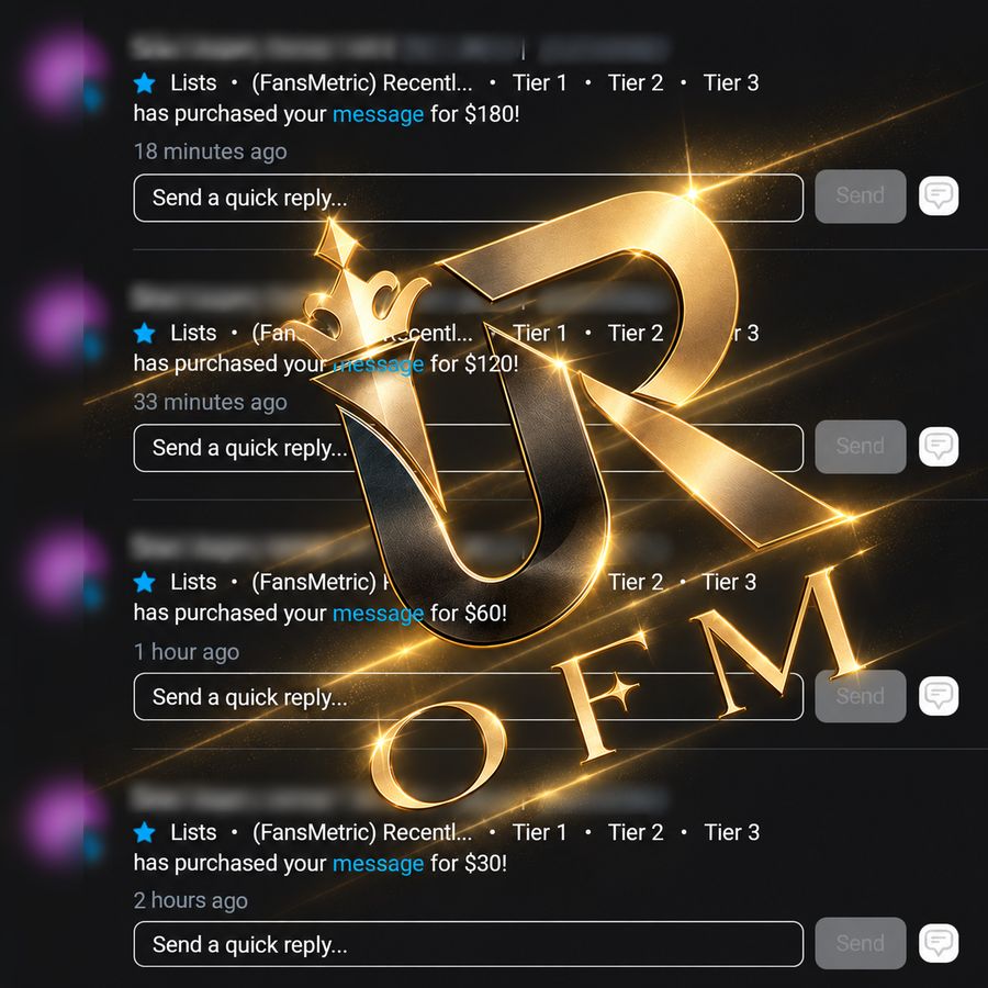 Earnings screenshot from a UR OFM creator