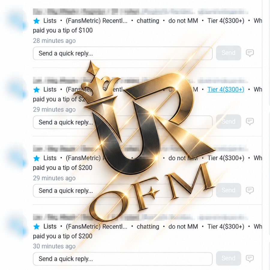 Earnings screenshot from a UR OFM creator