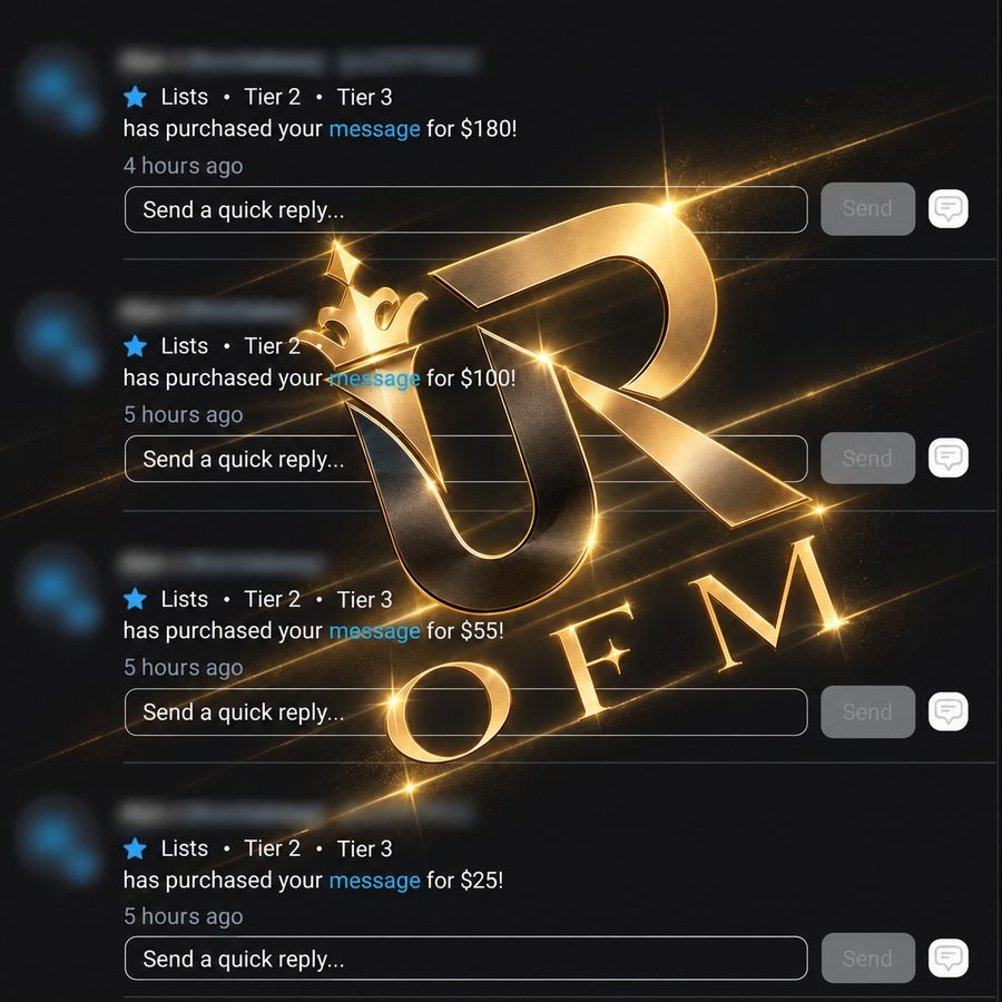 Earnings screenshot from a UR OFM creator