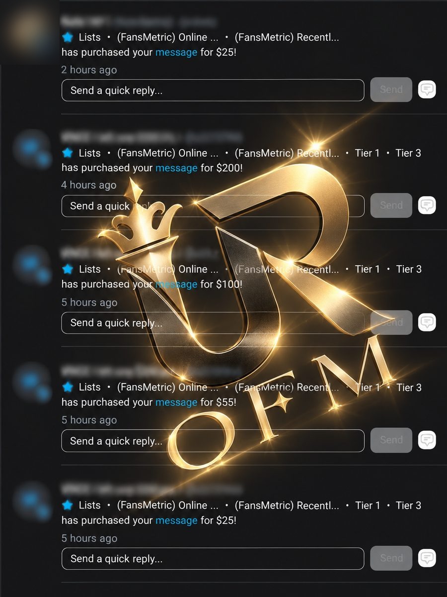 Earnings screenshot from a UR OFM creator